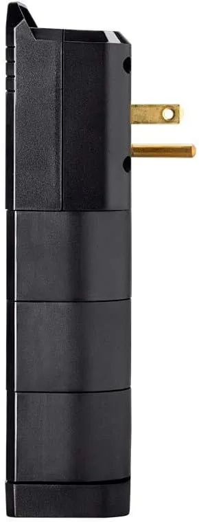 Monoprice 115876 6 Outlet Rotating Power Surge Protector Wall Tap - Black | UL Rated 2