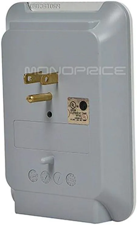 Monoprice Power & Surge - 6 Outlet Surge Protector Slim Wall Tap - White | UL Rated