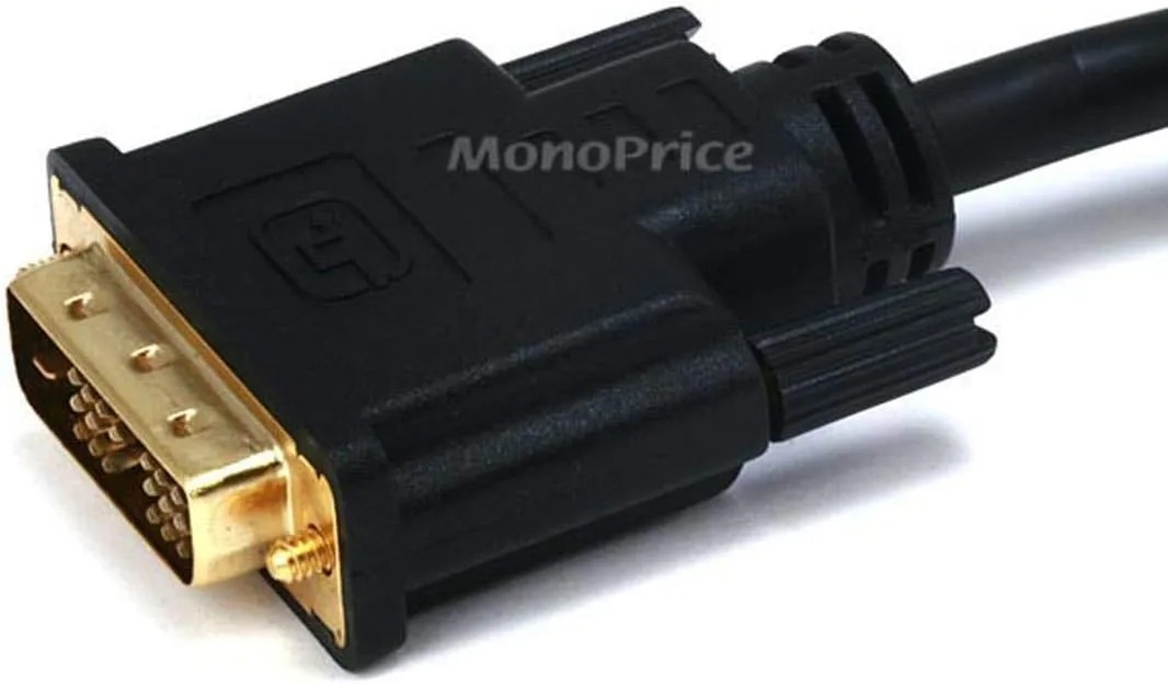 MONOPRICE HDMI to Single Link DVI-D Adapter Cable with Ferrite Cores
