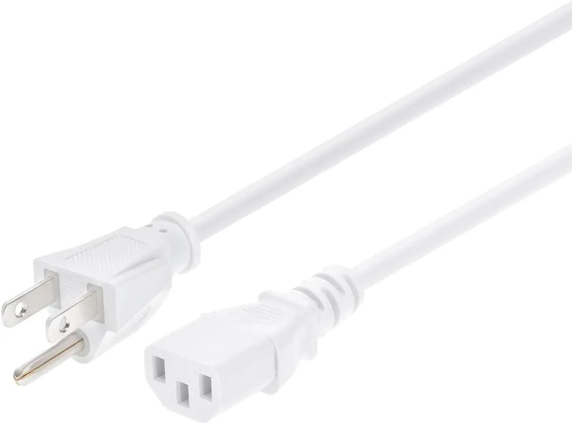 Monoprice Power Cord - NEMA 5-15P to IEC 60320 C13, 18AWG, 10A/1250W, 125V, 3-Prong