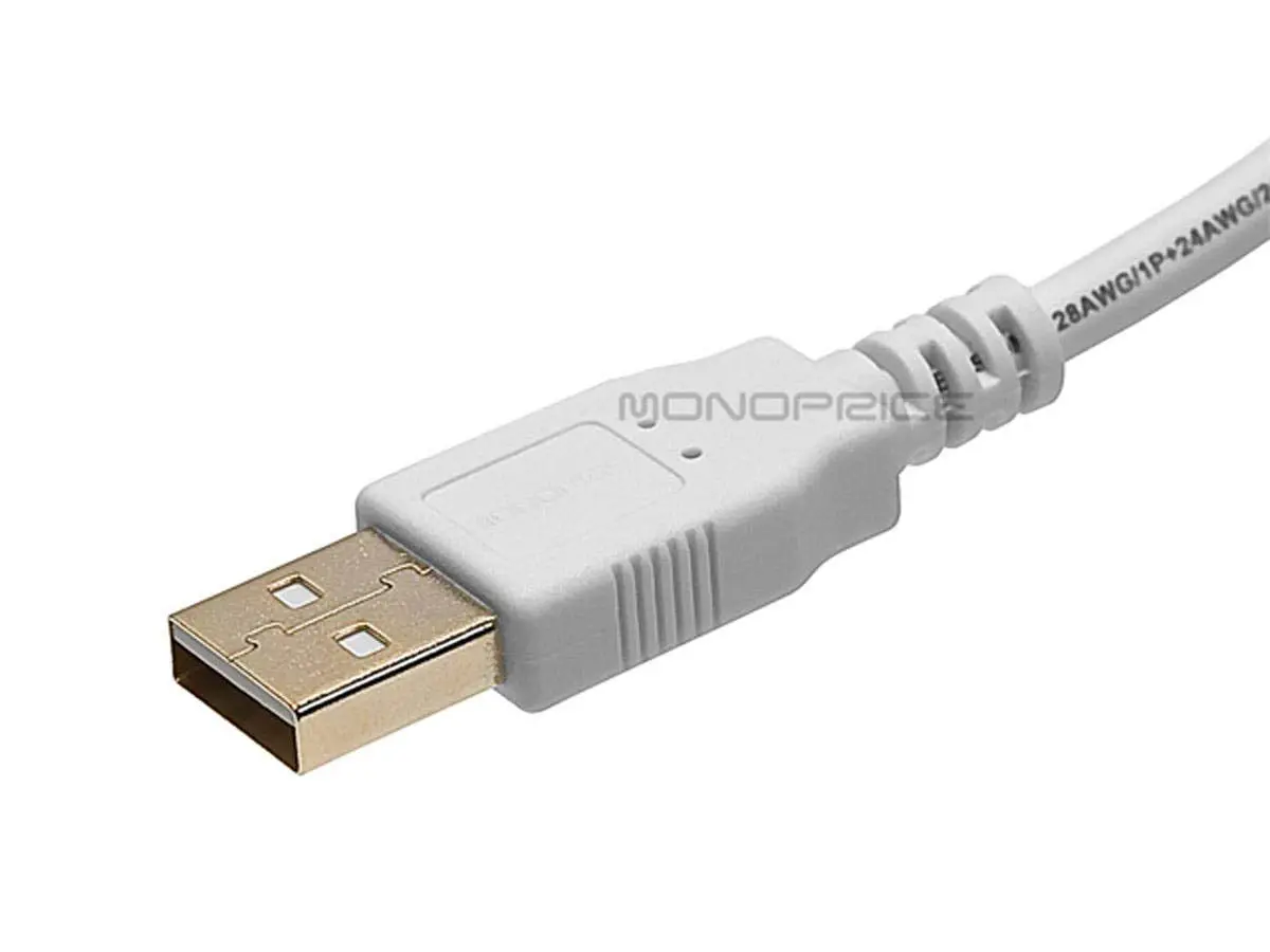 Monoprice USB 2.0 A to Micro 5-pin Cable, 28/24AWG, Gold-Plated