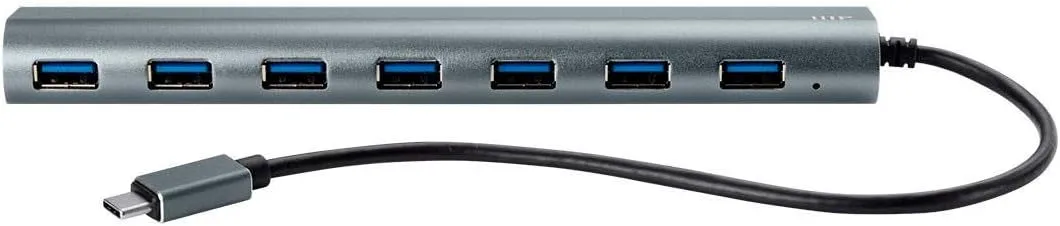 Monoprice 7 Port USB-C Hub - Aluminum, SuperSpeed Transfer Rates, Compatible With Apple MacBook, Google Chromebook & More