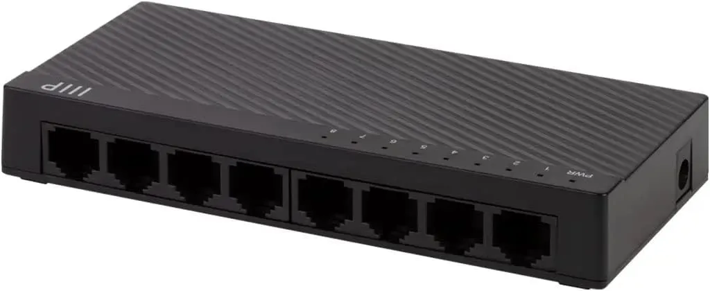Monoprice 8-Port Fast Ethernet Unmanaged Network Switch - 10/100Mbps, Compact, Desktop or Wall Mount, Plug-N-Play