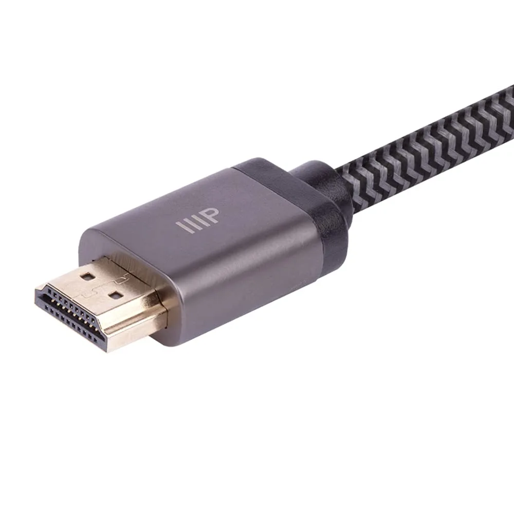 Monoprice 8K Certified Braided Ultra High Speed HDMI Cable - HDMI 2.1, 48Gbps, CL2 In-Wall Rated