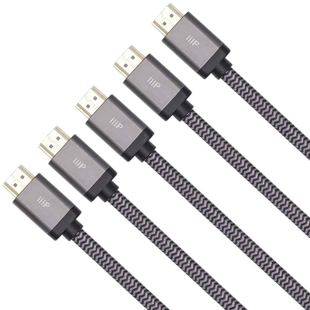 Monoprice DisplayPort 1.4 EasyPlug Nylon Braided Cable