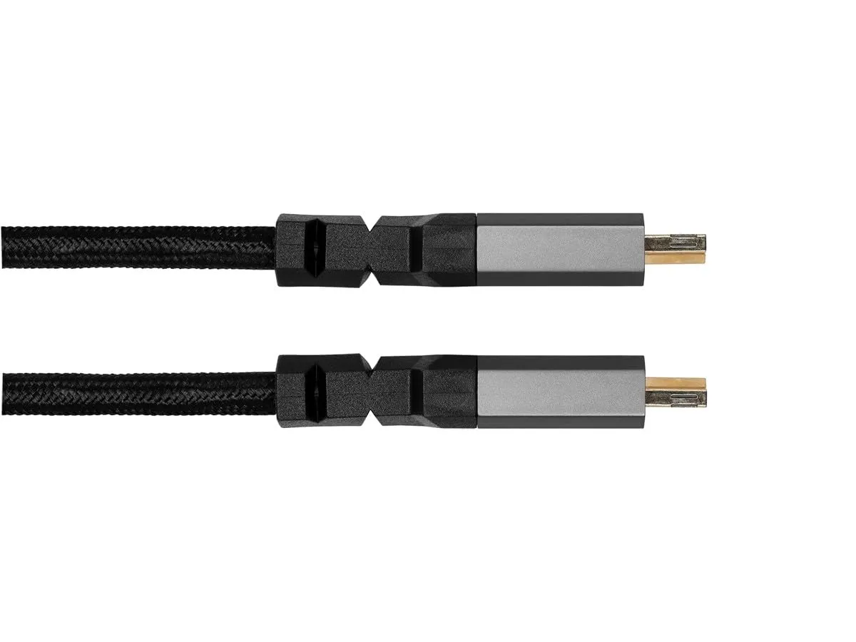 Monoprice 8K Certified Ultra High Speed HDMI Cable - Braided - HDMI 2.1, 8K@60Hz, 4K@120Hz, 48Gbps, HDR, VRR - 7F936F