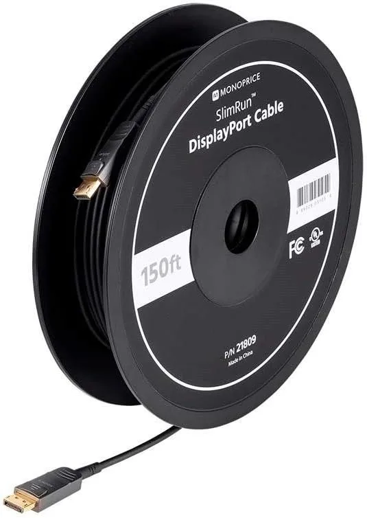 Monoprice 8K DisplayPort 1.3 Cable - 8K@30Hz, 5K@60Hz, 4K@120Hz Resolution, 32.4Gbps Bandwidth, HDR Support