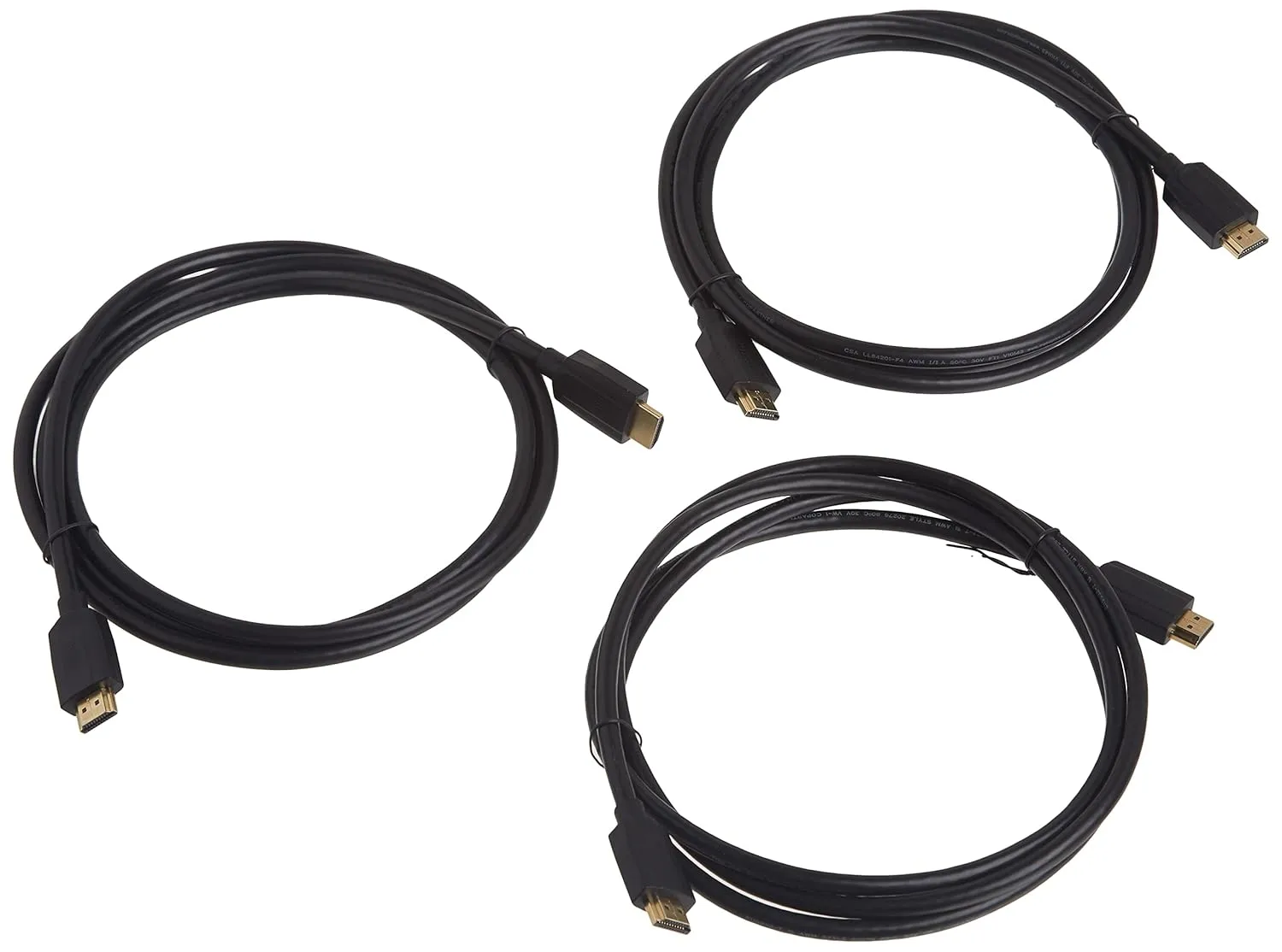 Monoprice 8K Ultra High Speed HDMI Cable - HDMI 2.1, 8K@60Hz, 4K@120Hz, 48Gbps, HDR, VRR, 6ft, Black - 3 pack 3 Pack Cable