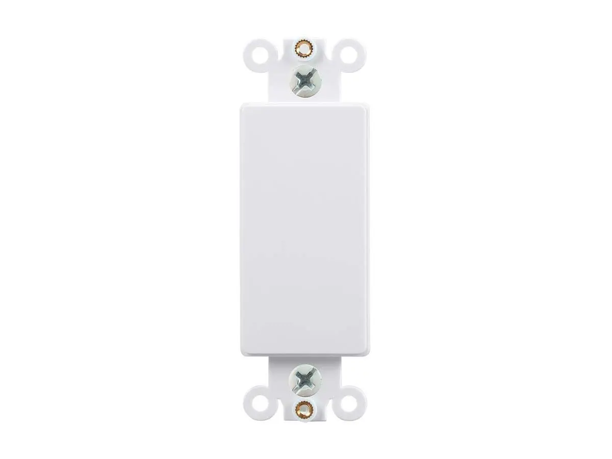 Monoprice Blank Decor Insert - 4"x1.4"x0.25", with Screws, White