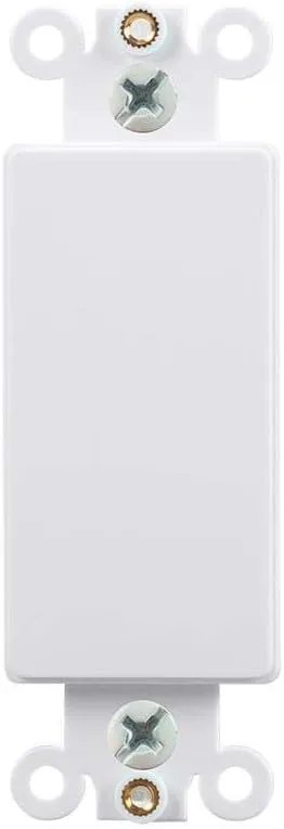 Monoprice Blank Decor Insert - 4"x1.4"x0.25", with Screws, White