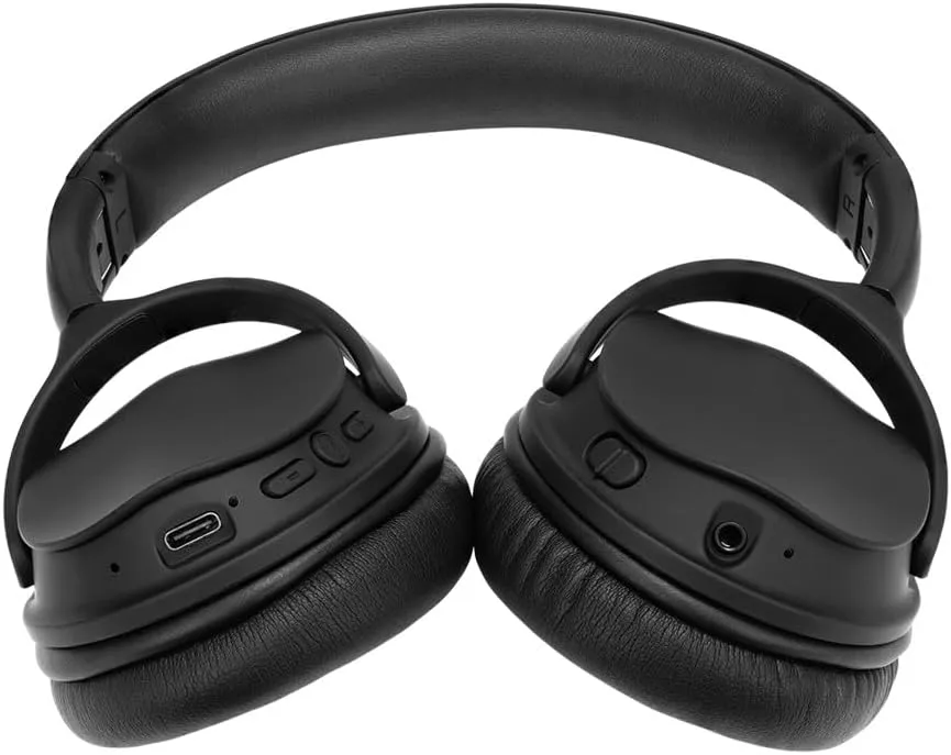 Monoprice Wireless Over Ear Headphones - Active Noise Cancelling (ANC) Bluetooth 5.0, Extended Playtime, Qualcomm aptX Audio