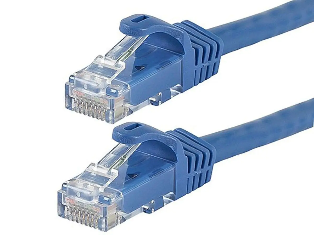 Monoprice Cat6 Flexboot UTP Patch Cable 24AWG 550MHz Pure Bare Copper Snagless RJ45 Ethernet Cable