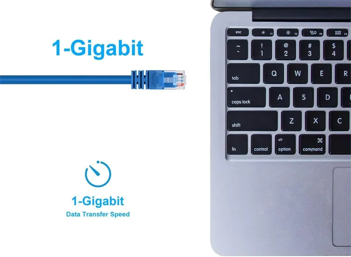Monoprice Cat6 24AWG UTP Ethernet Patch Cable - Snagless RJ45, 550MHz, Pure Bare Copper