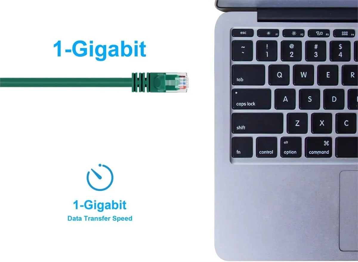 Monoprice Cat6 24AWG UTP Ethernet Patch Cable - Snagless RJ45, 550MHz, Pure Bare Copper
