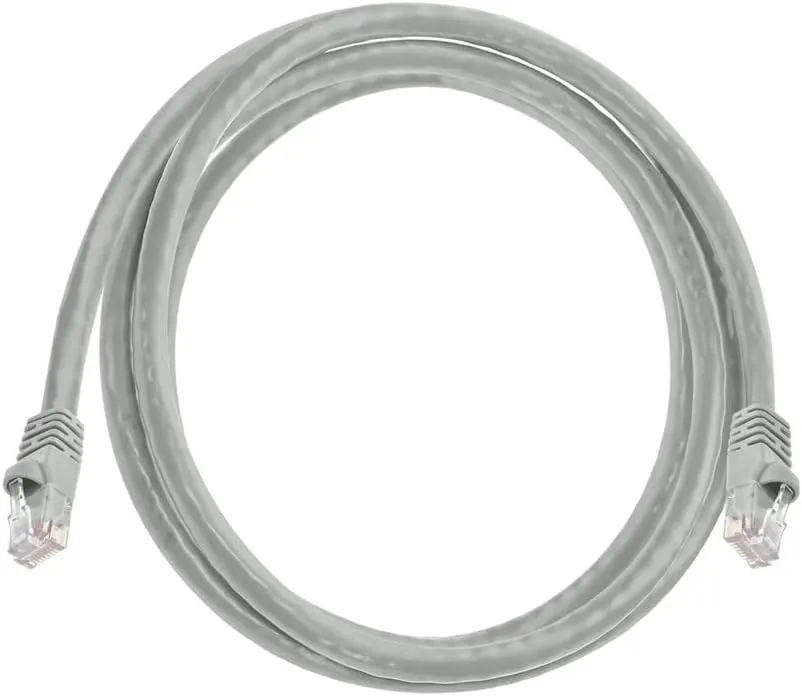 Monoprice 5FT 24AWG Cat6 550MHz UTP Ethernet Bare Copper Network Cable - Gray Gray 1 Count (Pack of 1)