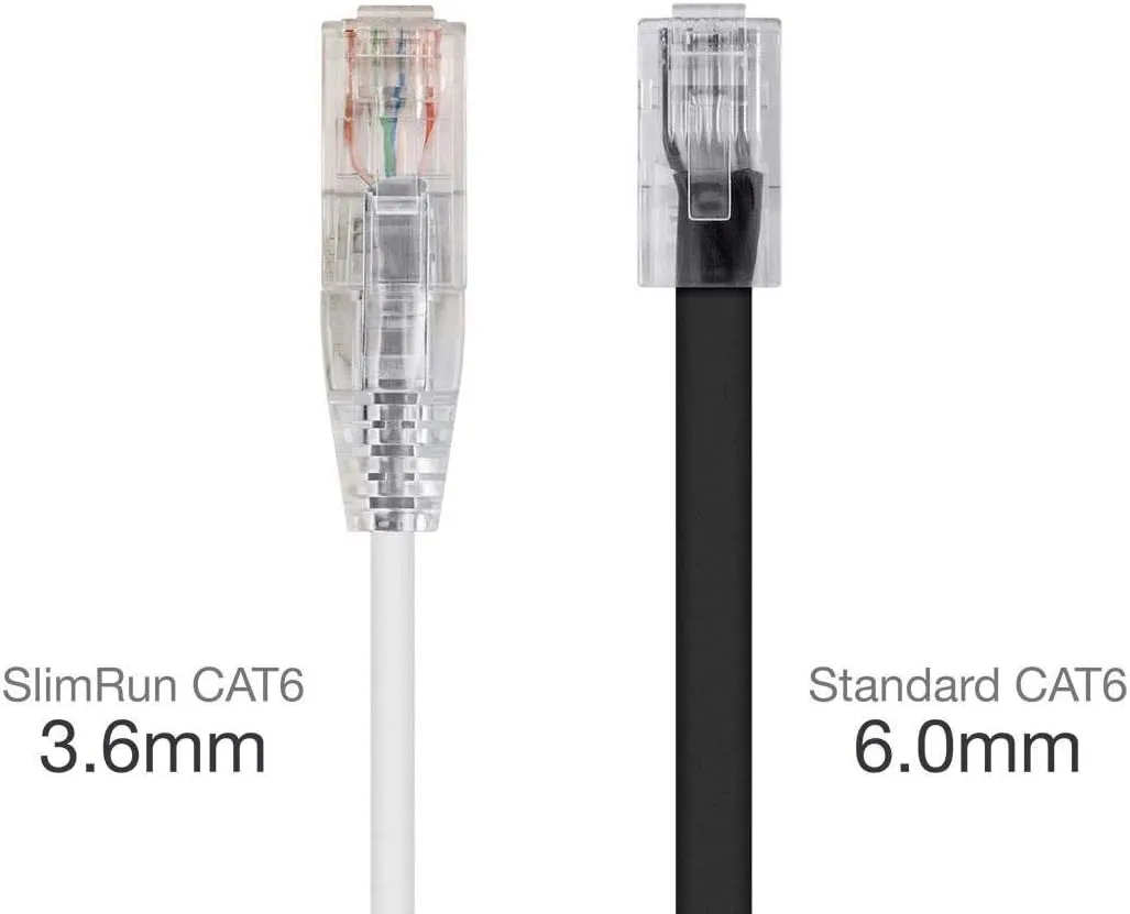 Monoprice SlimRun Cat6 UTP Ethernet Patch Cable 28AWG 550MHz Snagless