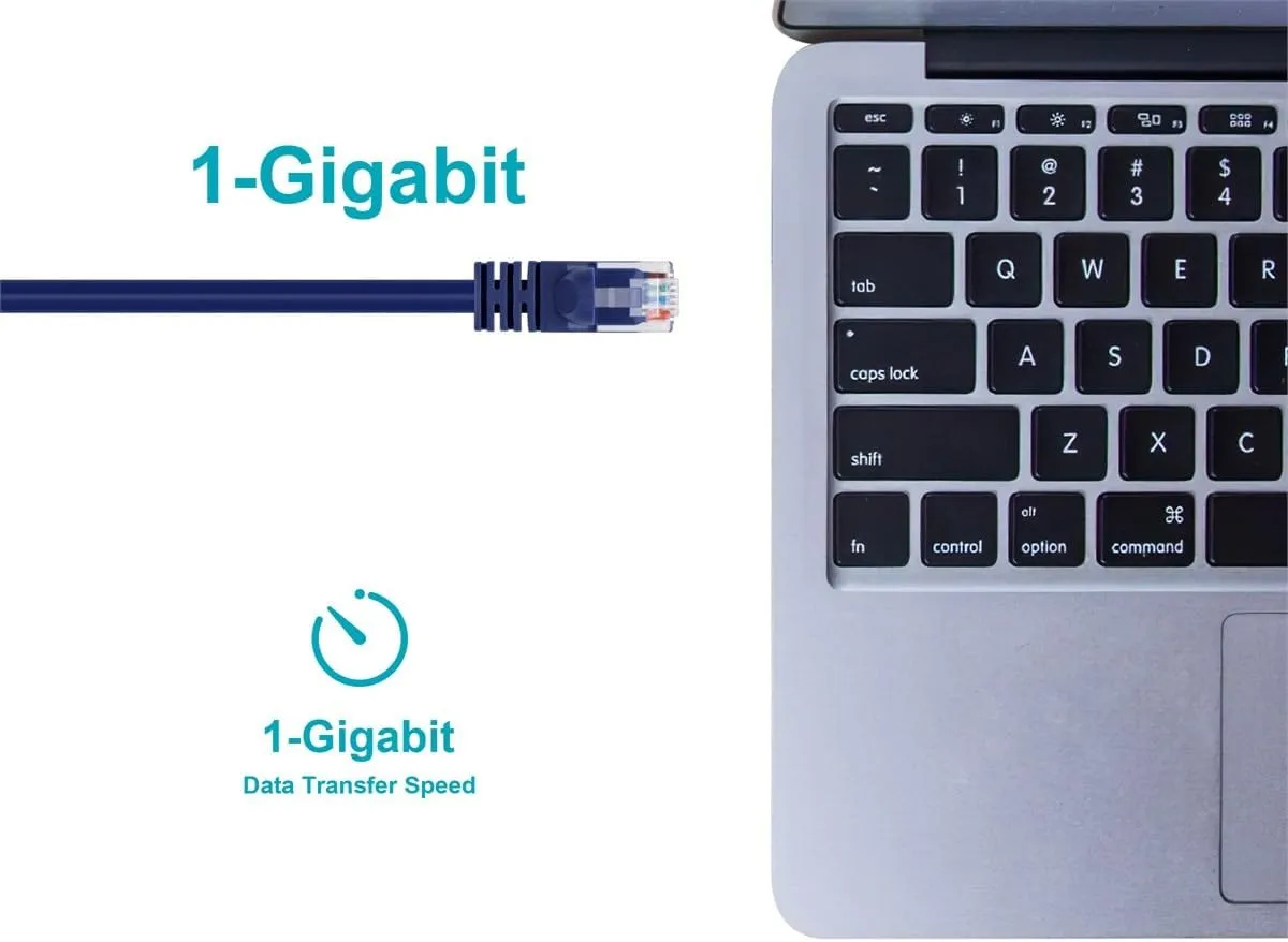 Monoprice Cat6 24AWG UTP Ethernet Patch Cable - Snagless RJ45, 550MHz, Pure Bare Copper