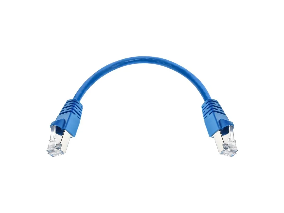 Monoprice Cat6A Shielded (S/FTP) Ethernet Patch Cable - 26AWG Pure Bare Copper Snagless RJ45 Fullboot