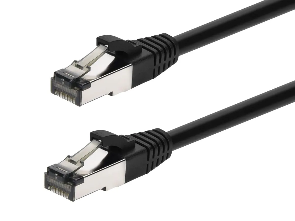 MONOPRICE Cat8 Patch Cable - Double Shielded (S/FTP), 28AWG, 2GHz, 40Gbps, Pure Bare Copper, Snagless RJ45