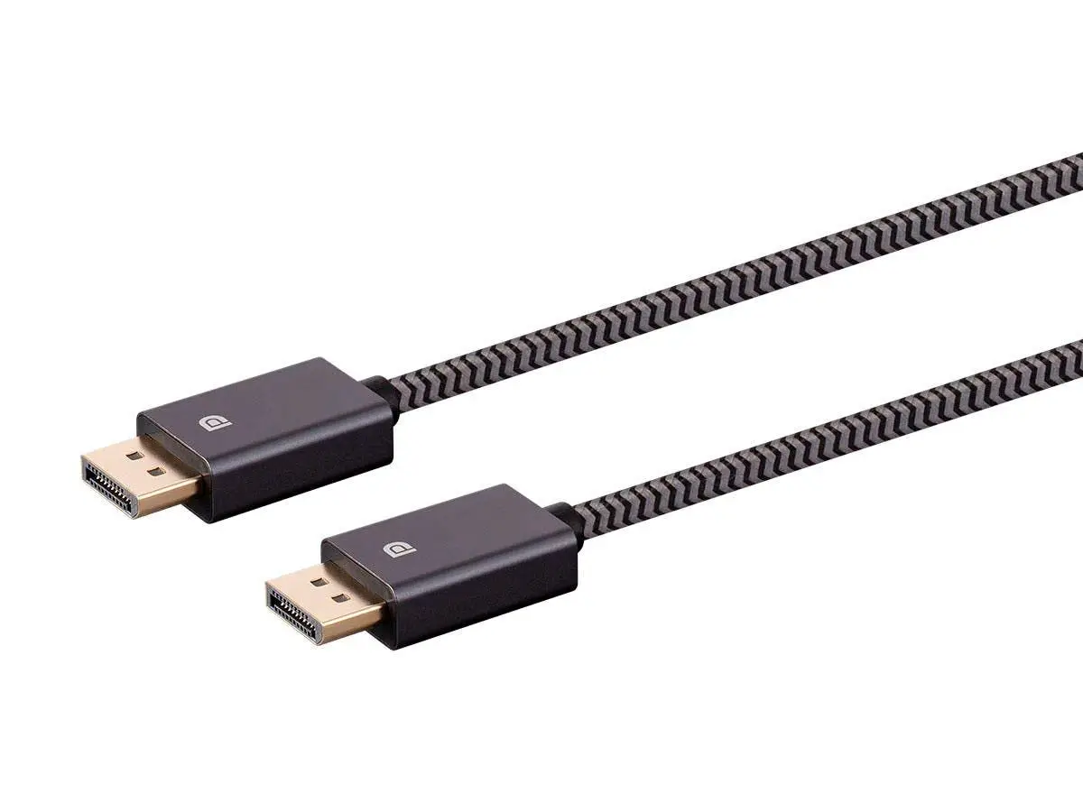Monoprice DisplayPort 1.4 EasyPlug Nylon Braided Cable