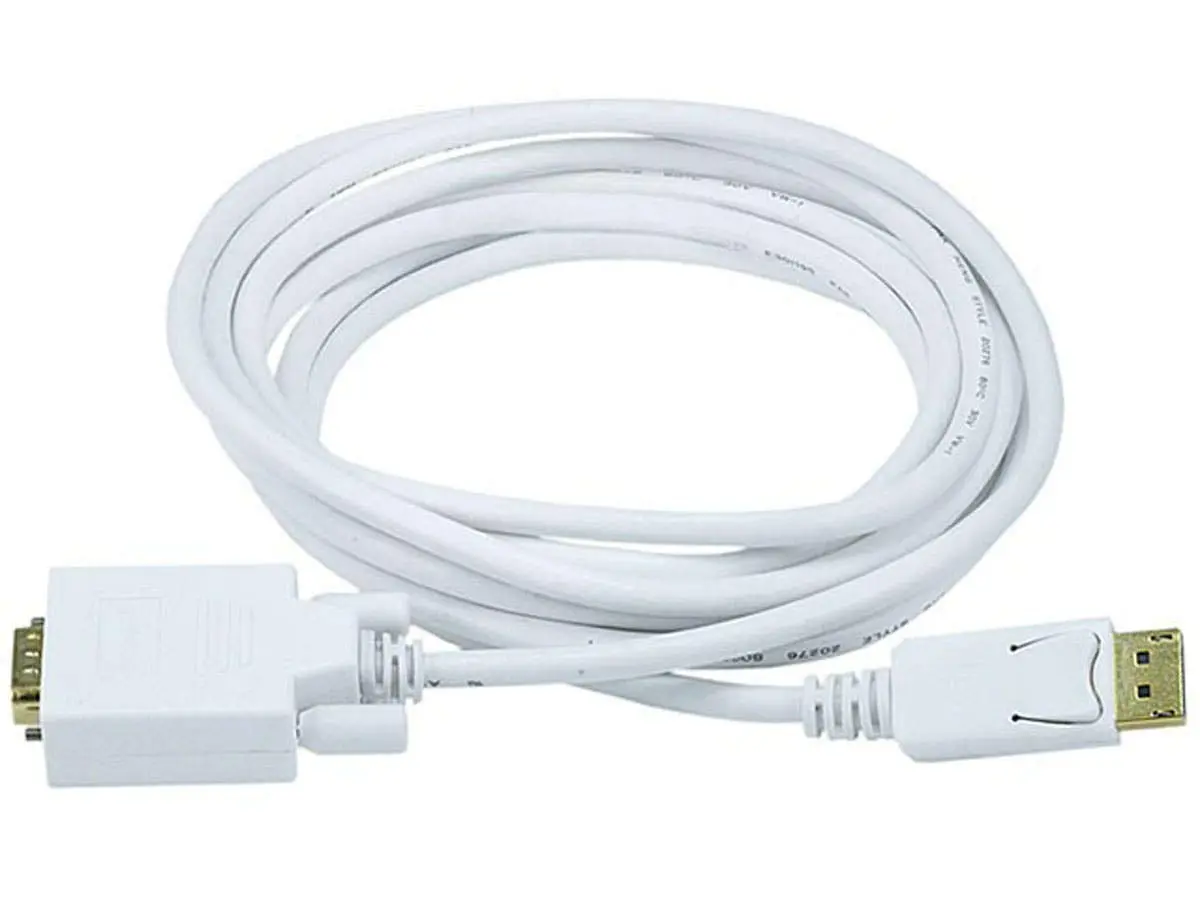 MONOPRICE DisplayPort to VGA Cable with Active Converter, 28AWG, Gold-Plated