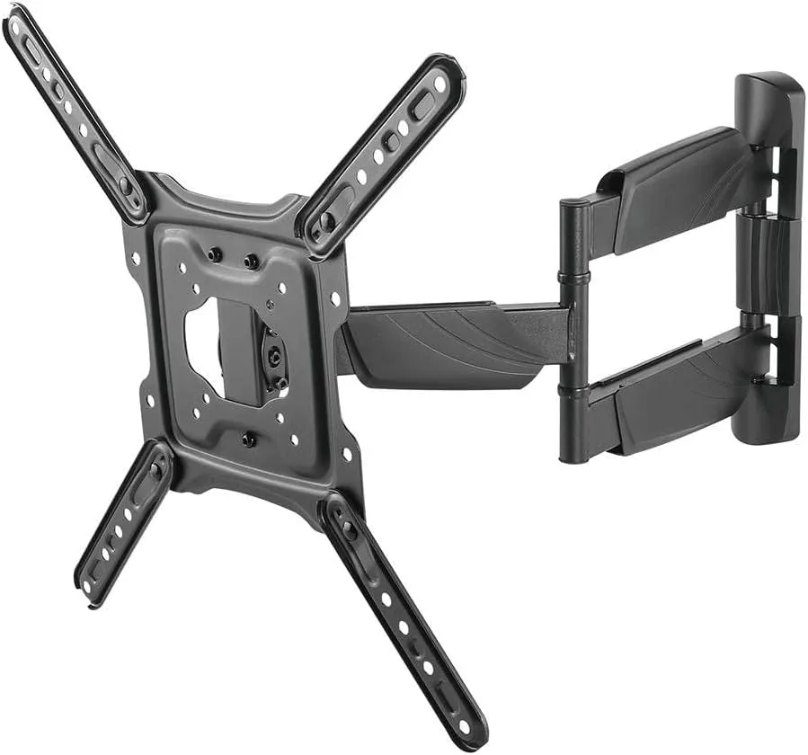 Monoprice Premium Full Motion TV Wall Mount Bracket Low Profile for 23" to 55" TVs up to 77lbs, Max VESA 400x400