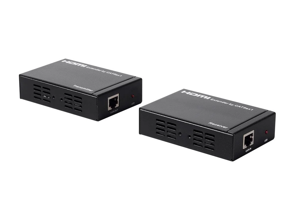 Monoprice HDMI Extender Over Single CAT6 (TCP/IP) - 100 Meters (328 Feet) With IR Support, HDCP 1.1 - Blackbird Series