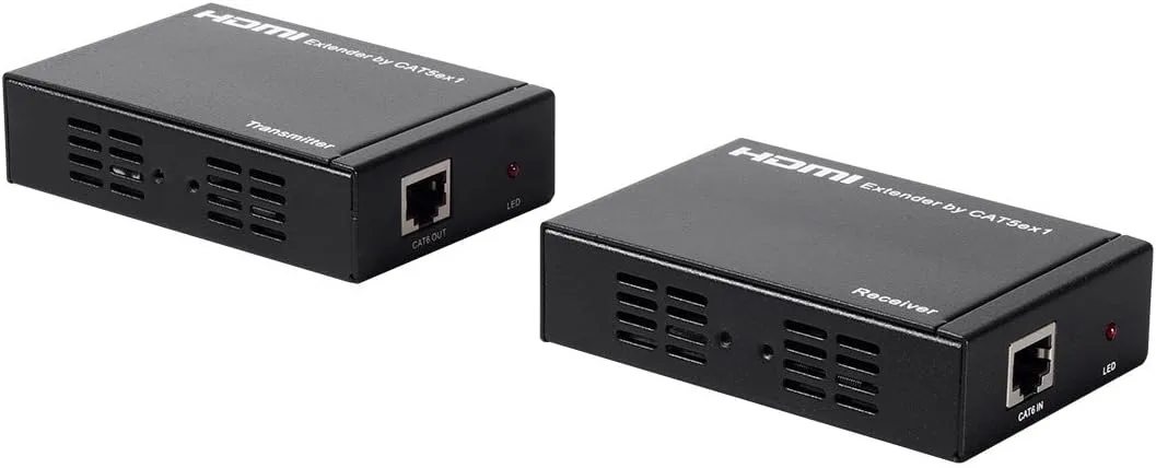 Monoprice HDMI Extender Over Single CAT6 (TCP/IP) - 100 Meters (328 Feet) With IR Support, HDCP 1.1 - Blackbird Series