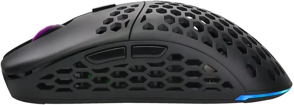 Monoprice Hyper-K Wireless Ultralight Gaming Mouse - PixArt Optical Sensor, Offers 6 Programmable DPI Settings - Dark Matter