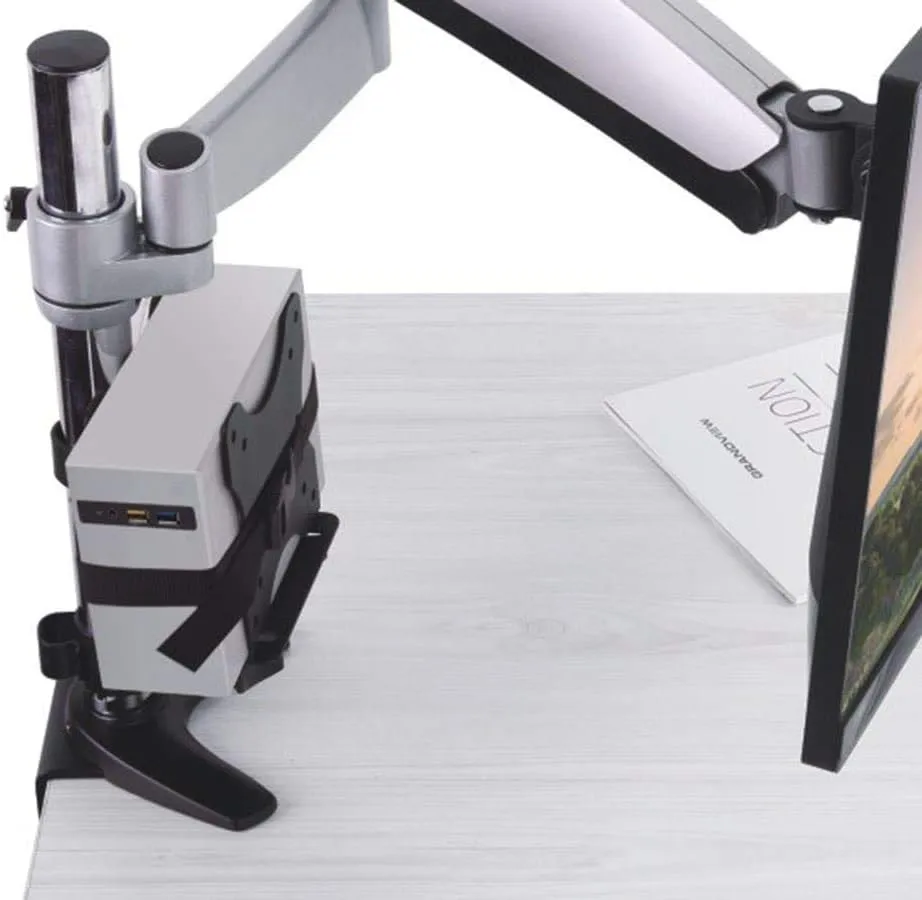 Monoprice Computer Case CPU Holder - Thin Client Mini PC Multi-Mount, Works with Mini PCs Up to 2.9 Inches Wide
