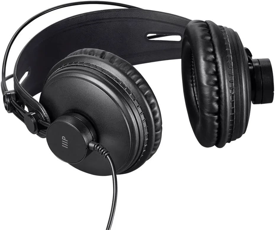 Monoprice - 116150 Modern Retro Over Ear Headphones with Ultra-Comfortable Ear Pads Perfect for Mobile Devices, HiFi