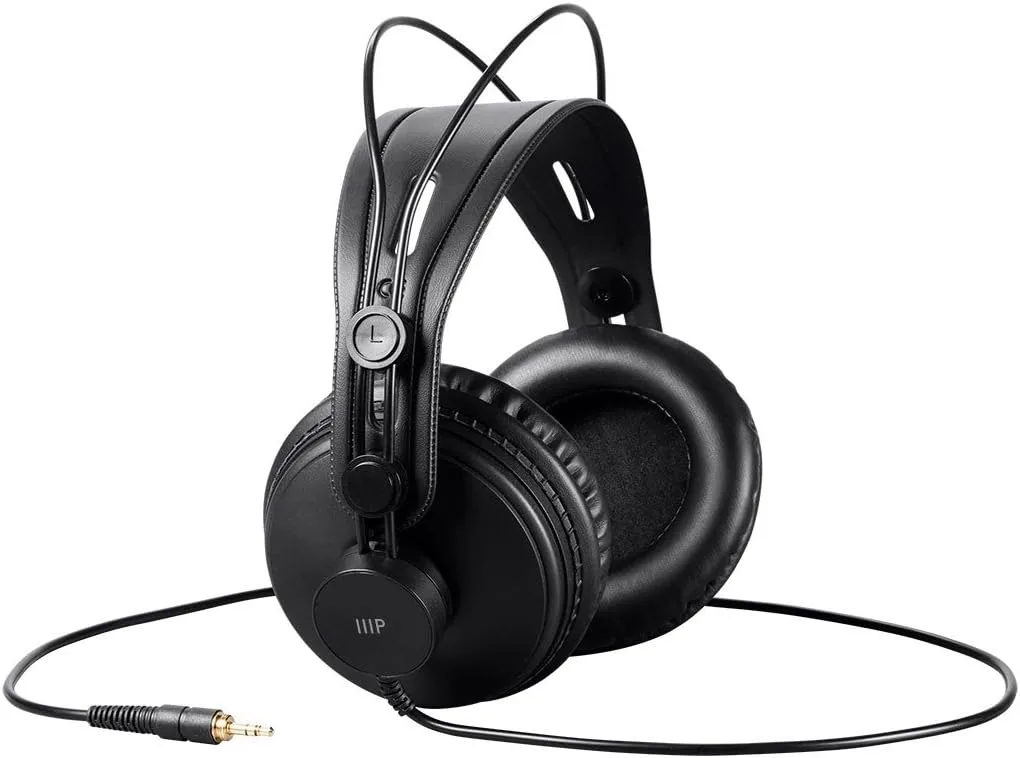 Monoprice - 116150 Modern Retro Over Ear Headphones with Ultra-Comfortable Ear Pads Perfect for Mobile Devices, HiFi