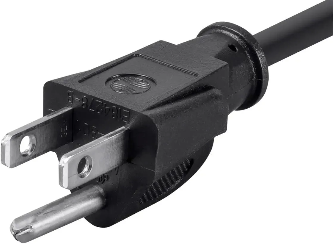 Monoprice Power Cord Cable NEMA 5-15P to IEC C13 - Black