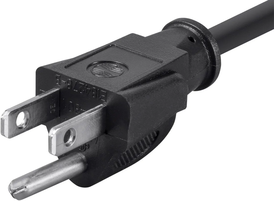Monoprice Power Cord Cable NEMA 5-15P to IEC C13 - Black