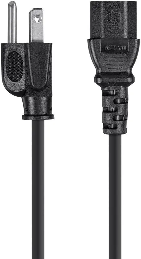 Monoprice Power Cord Cable NEMA 5-15P to IEC C13 - Black