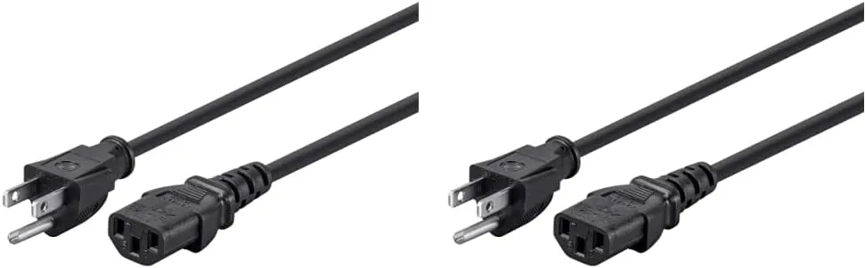 Monoprice Power Cord Cable NEMA 5-15P to IEC C13 - Black