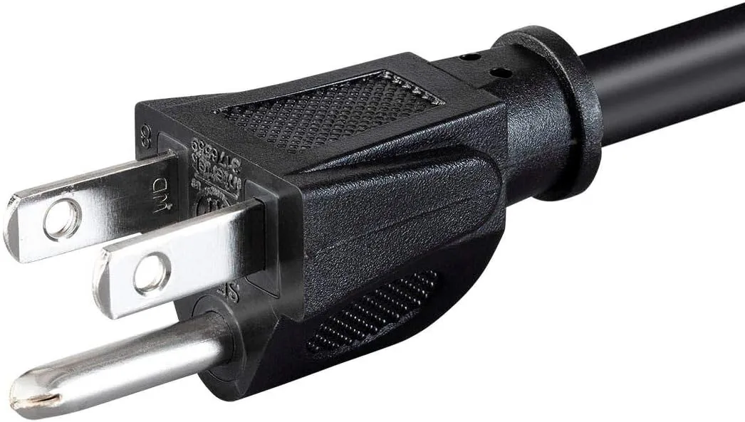 Monoprice Heavy Duty Power Cord - NEMA 5-15P to IEC 60320 C15, 14AWG, 15A/1875W, 125V
