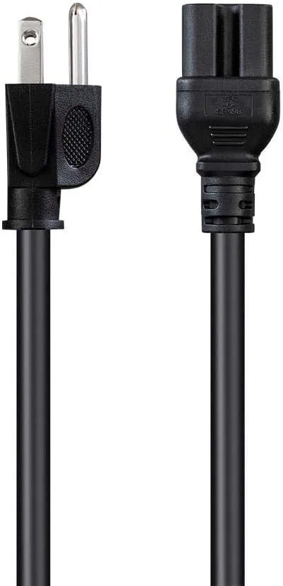 Monoprice Heavy Duty Power Cord - NEMA 5-15P to IEC 60320 C15, 14AWG, 15A/1875W, 125V