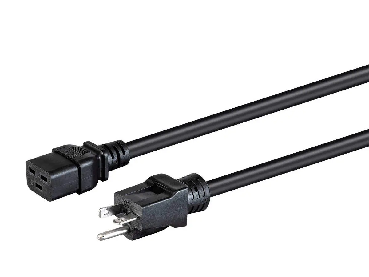 Monoprice Heavy Duty Power Cord - NEMA 5-20P to IEC 60320 C19, 20 Amp, 6ft
