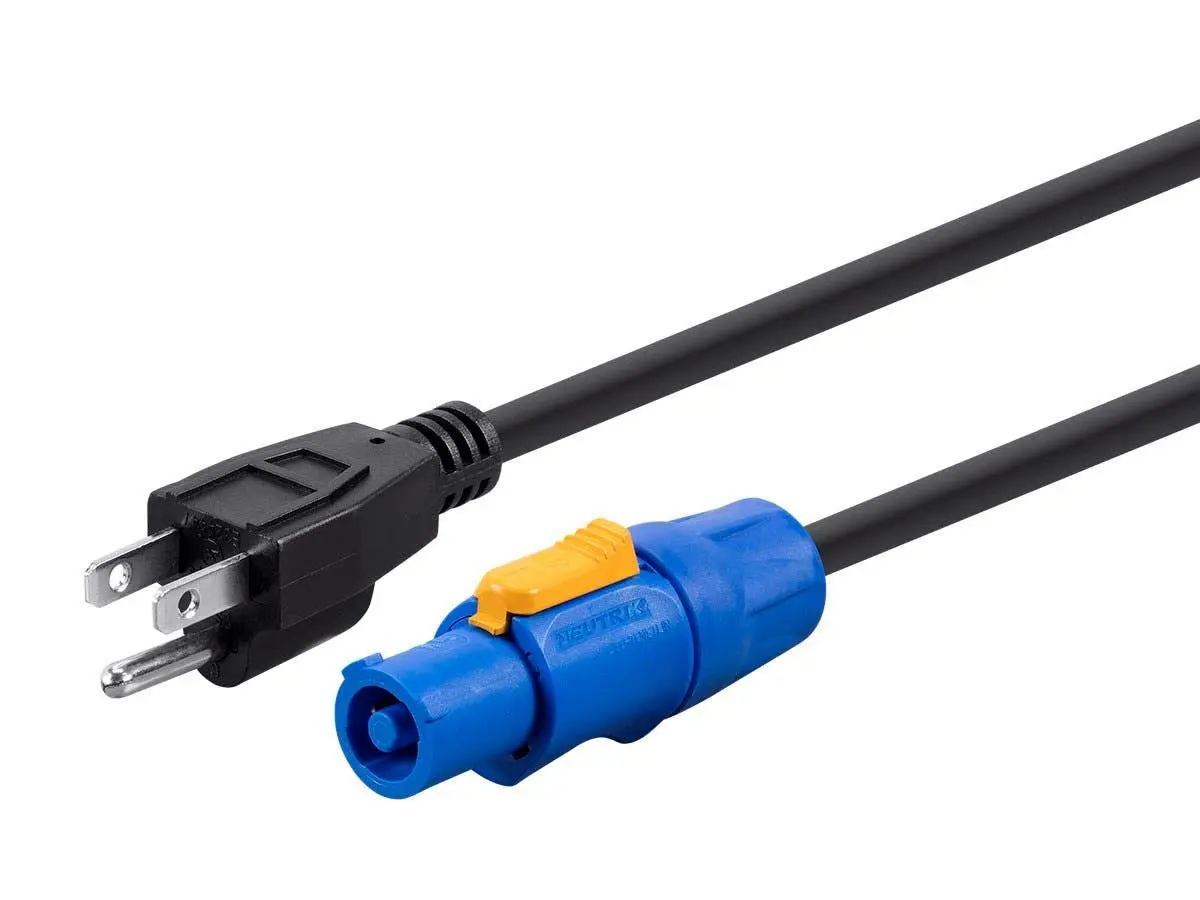 Monoprice Stage Right powerCON Cable NEMA 5-15P to Neutrik NAC3FCA 16 AWG