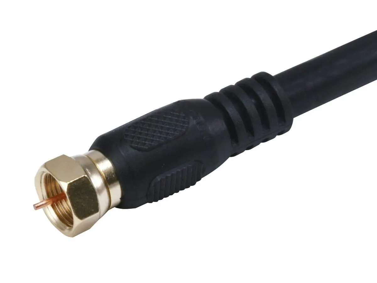 Monoprice RG6 Quad Shield CL2 Coaxial Cable with F-Type Connector