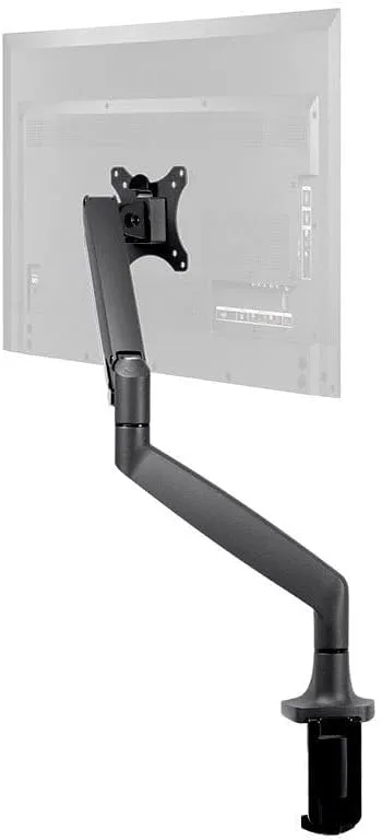 Monoprice Single Monitor Adjustable Gas Spring Desk Mount - Black, Supports Up to 34 inch Monitors, 19.8 LBS Display Weight