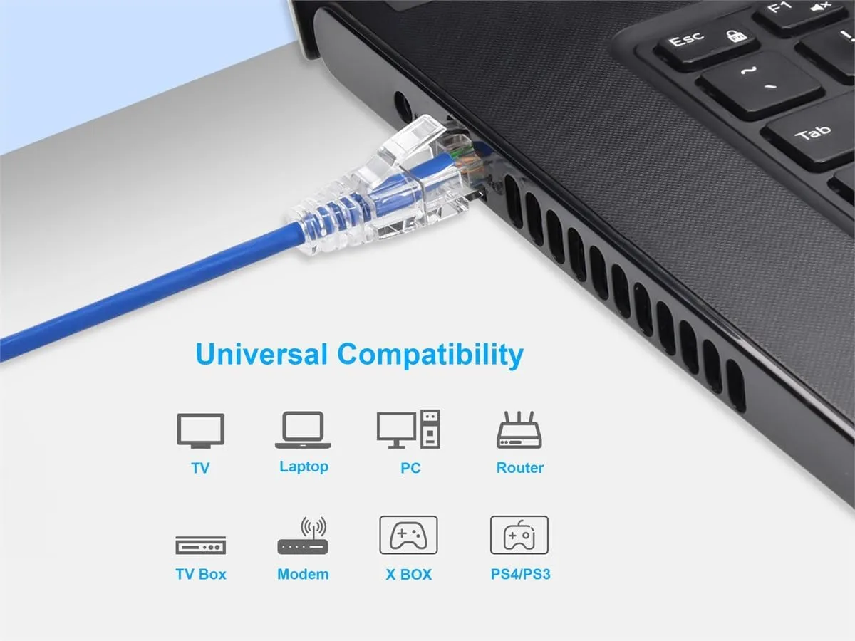 Monoprice SlimRun Cat6 UTP Ethernet Patch Cable 28AWG 550MHz Snagless