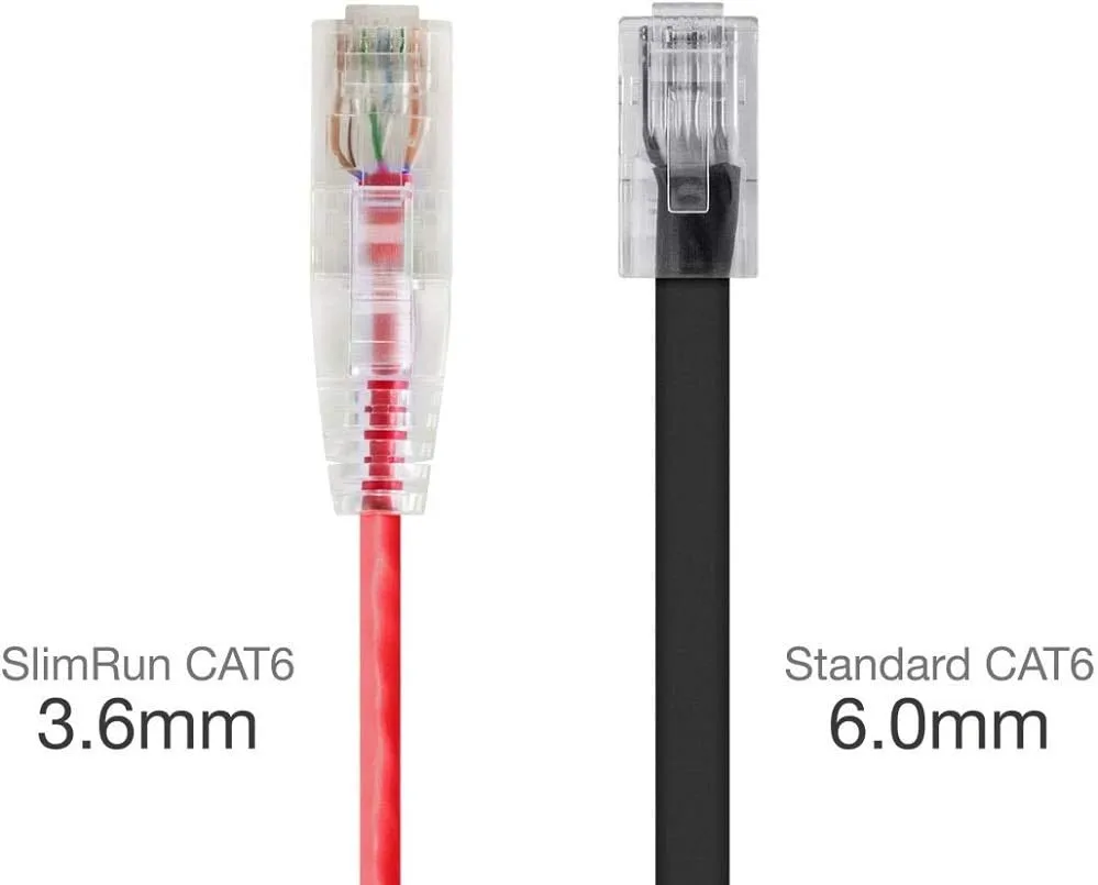 Monoprice SlimRun Cat6 UTP Ethernet Patch Cable 28AWG 550MHz Snagless