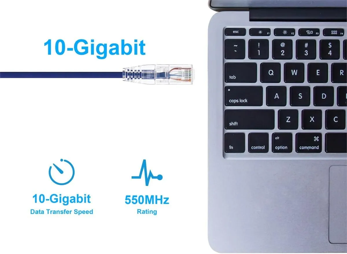 Monoprice SlimRun Cat6 UTP Ethernet Patch Cable 28AWG 550MHz Snagless