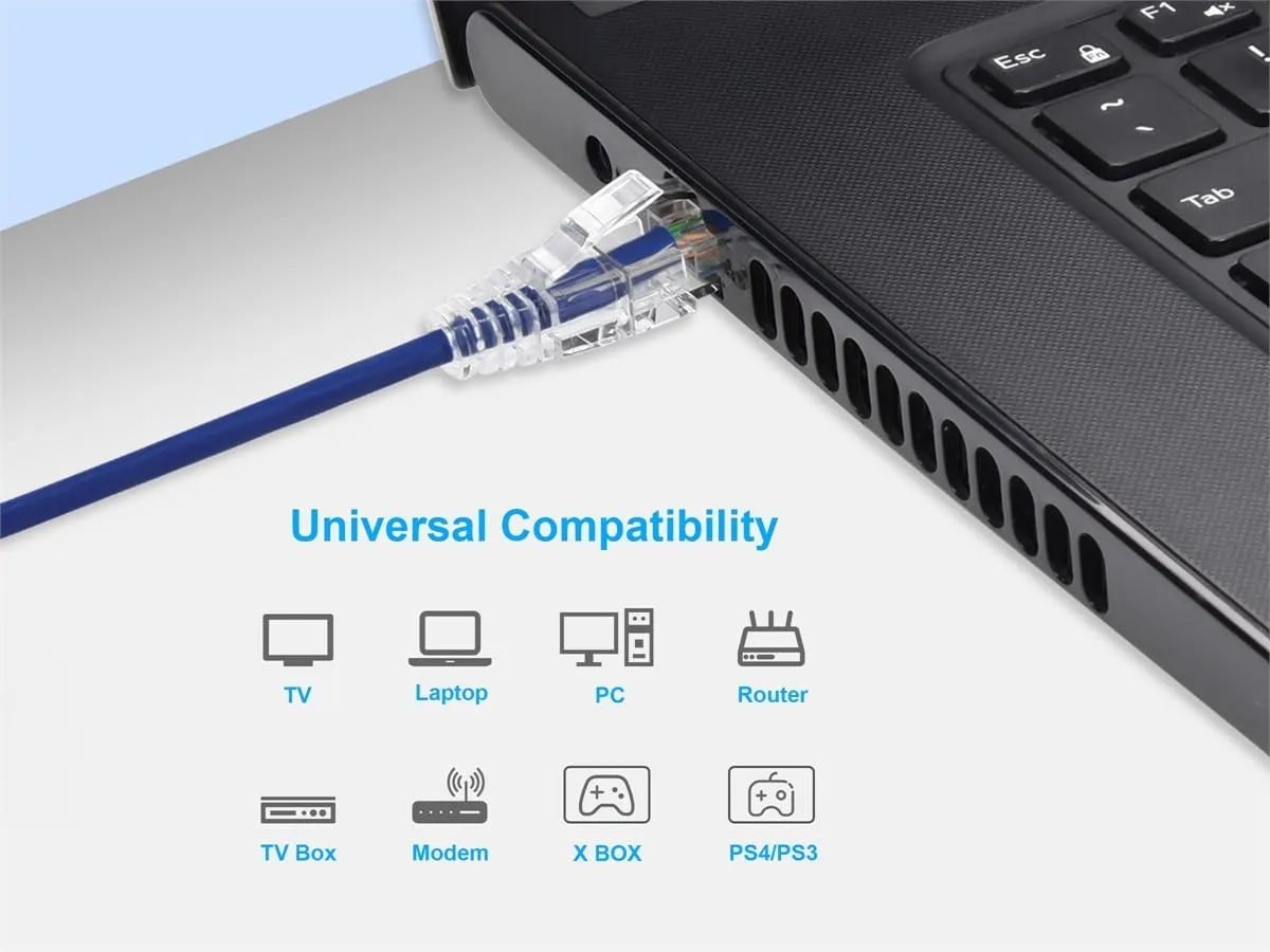 Monoprice SlimRun Cat6 UTP Ethernet Patch Cable 28AWG 550MHz Snagless