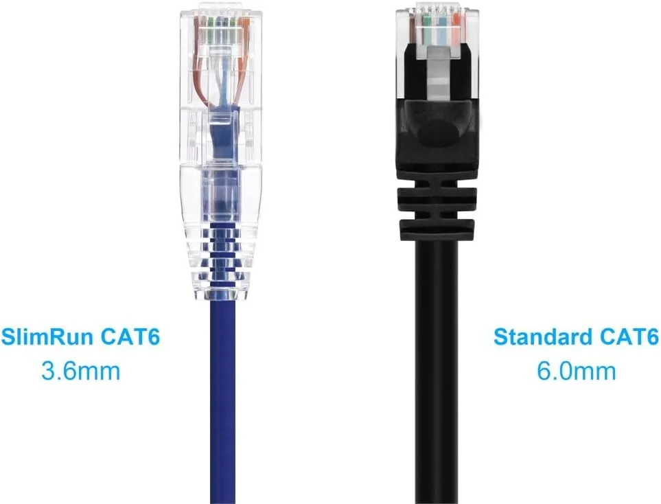 Monoprice SlimRun Cat6 UTP Ethernet Patch Cable 28AWG 550MHz Snagless