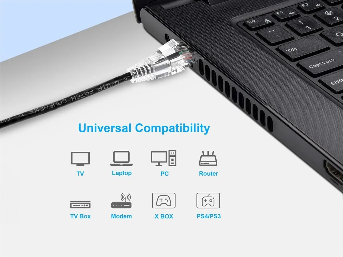 Monoprice SlimRun Cat6 UTP Ethernet Patch Cable 28AWG 550MHz Snagless