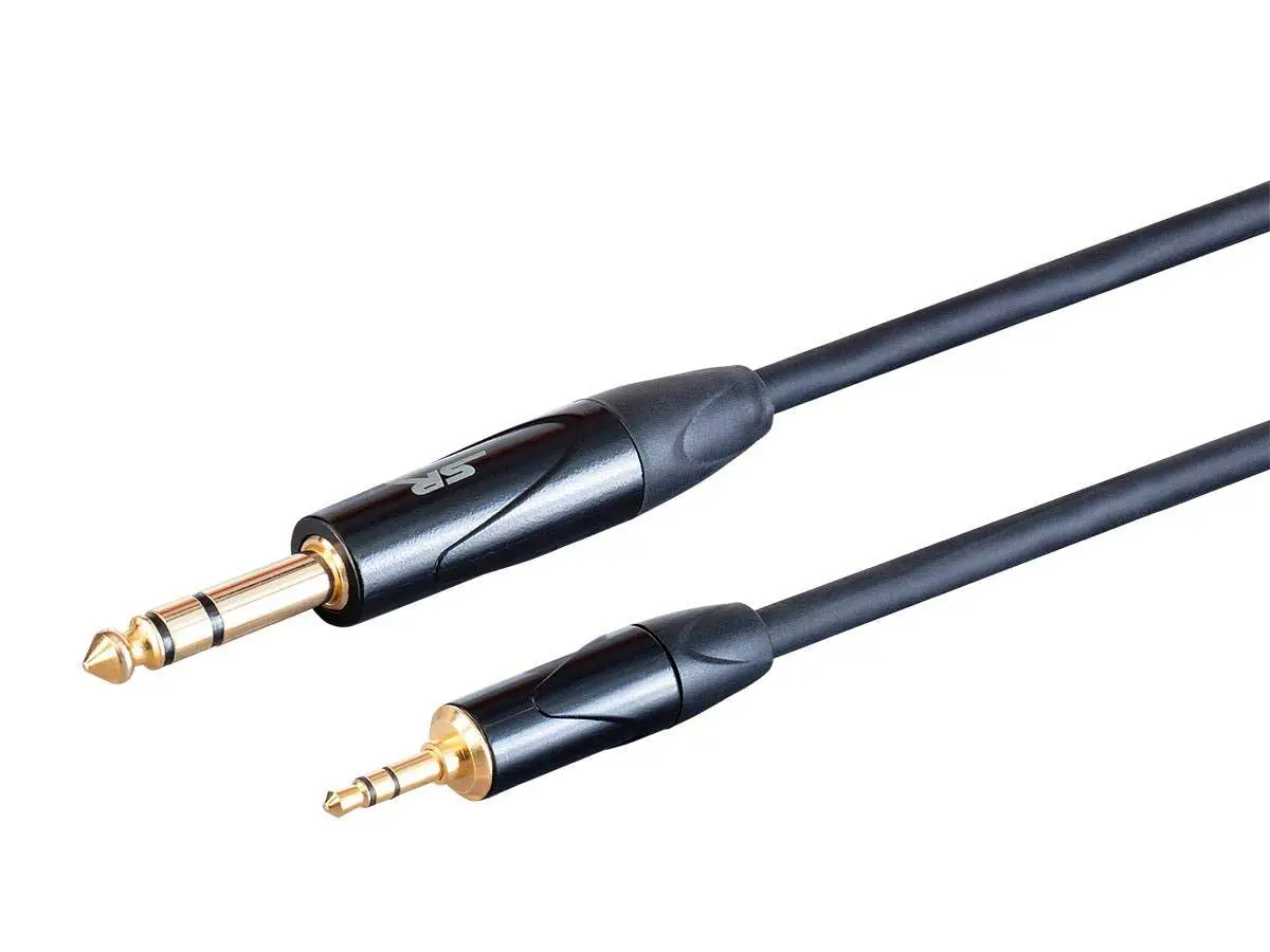 STAGE RIGHT BY MONOPRICE ON TOUR CABLES - 1/4IN TRS MALE CONNECTOR TO 1/8IN TRS 6 Feet