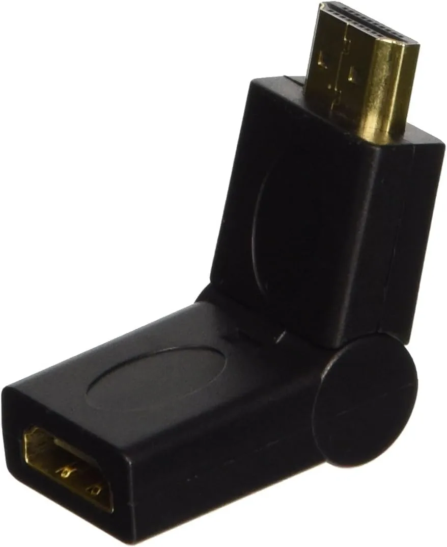 Monoprice Male to Female HDMI Port Saver Adapter - Swiveling Type (105133) (Pack of 2) 1 Count (Pack of 2)